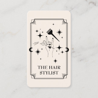 Tarjeta Tarot Hair Stylist Celestial Business Card