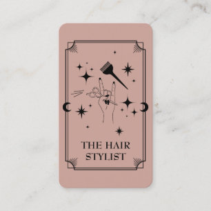 Tarjeta Tarot Hair Stylist Celestial Business Card