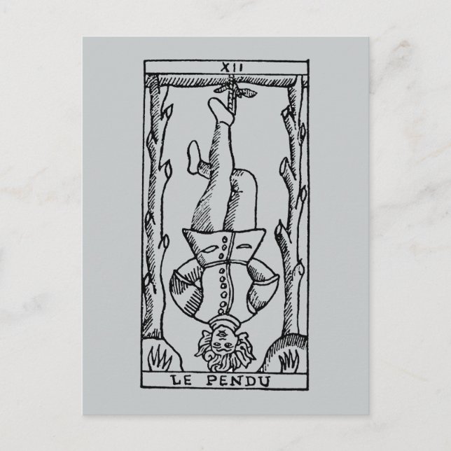 Tarjeta Tarot: hombre ahorcado (Anverso)