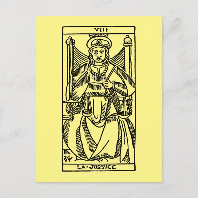 Tarjeta Tarot: Justicia (Anverso)