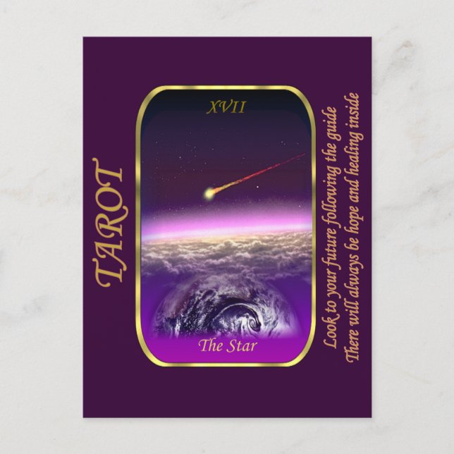 Tarjeta Tarot - La Estrella (Anverso)