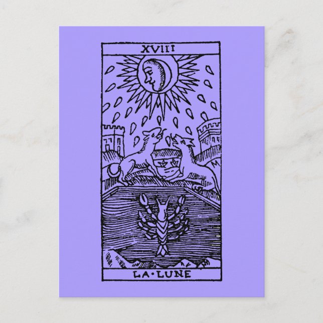Tarjeta Tarot: La Luna (Anverso)