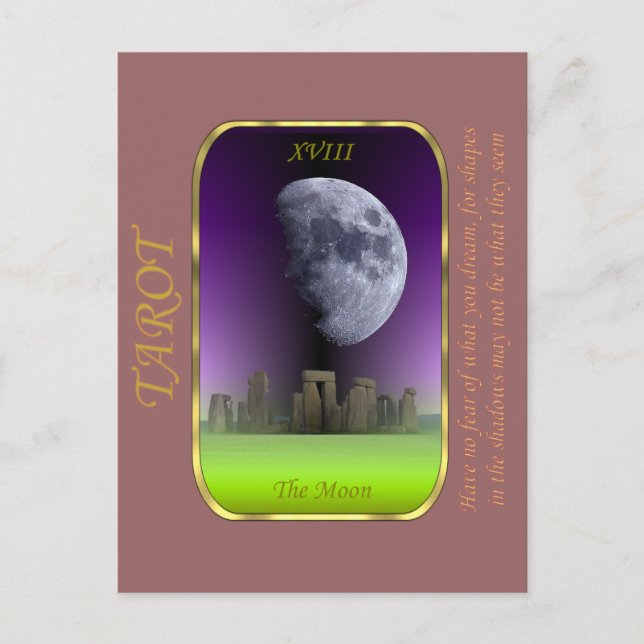 Tarjeta Tarot - La Luna (Anverso)
