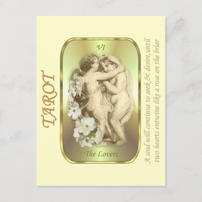 Tarjeta Tarot - Los amantes (Anverso)