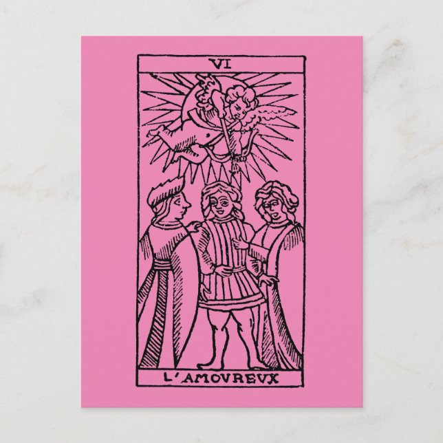 Tarjeta Tarot: Los amantes (Anverso)