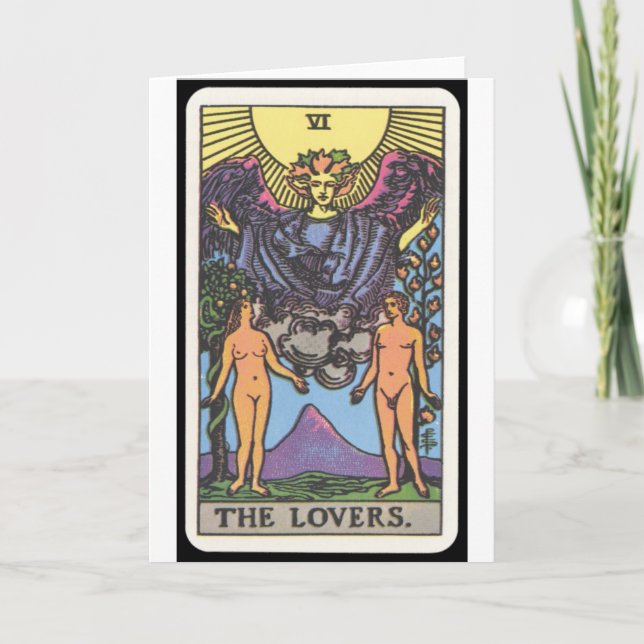 Tarjeta Tarot: Los amantes (Anverso)