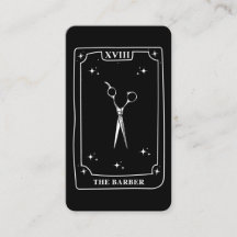 Tarjeta Tarot mística Barber de tijeras blancas ne