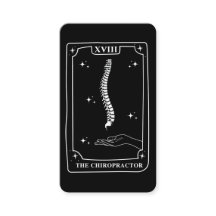 Tarjeta Tarot mística Quiropráctico blanco y negro