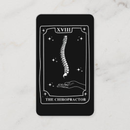 Tarjeta Tarot mística Quiropráctico blanco y negro