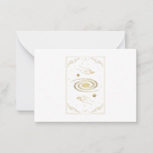 Tarjeta Tarot para las manos de la Vía Láctea