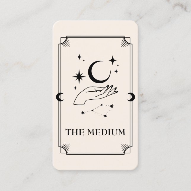 Tarjeta Tarot Psíquica Tarjeta de Negocio Celestia (Anverso)