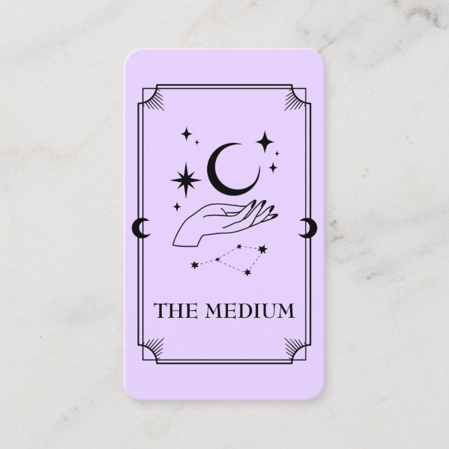 Tarjeta Tarot Psíquica Tarjeta de Negocio Celestia (Anverso)