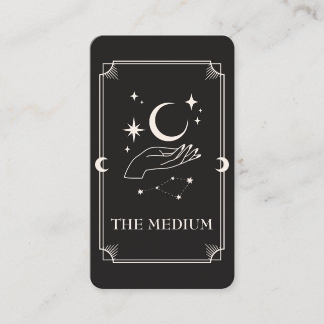 Tarjeta Tarot Psíquica Tarjeta de Negocio Celestia (Anverso)