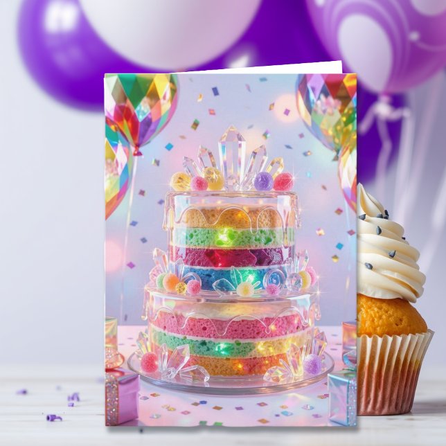 Tarjeta Tarta Cristalina Cumpleaños de Hermana (Subido por el creador)