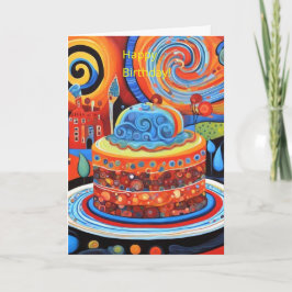 Tarjeta Tarta de cumpleaños