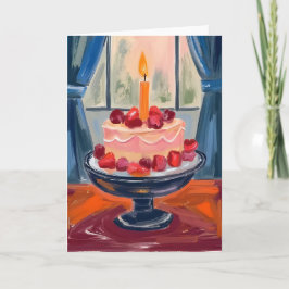 Tarjeta Tarta de cumpleaños de fresa