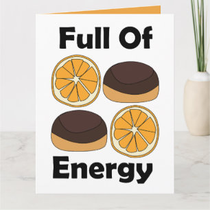 Tarjeta Tarta De Naranja De Chocolate Jaffa Llena De Energ