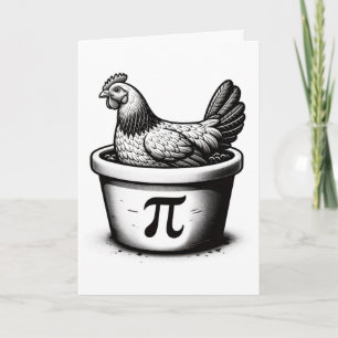 Tarjeta Tarta De Pollo Chiste De Matemáticas Divertido Día