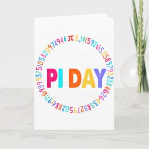 Tarjeta Tarta De Pollo Divertida Feliz Día Pi 3.14 Enseñar