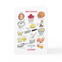 Tarta de queso de cumpleaños roja y amarilla