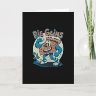 Tarjeta Tarta Ganancias Rebanada Muscular Dibujos Animados