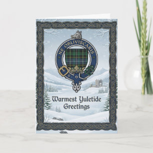 Tarjeta Tartan del blasón del clan Navidad escocesa