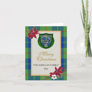 Tarjeta Tartan y Cresta del Clan Escocés Barclay