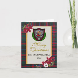 Tarjeta Tartan y Cresta del Clan Escocés Buchan