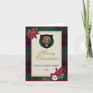 Tarjeta Tartan y Cresta del Clan Escocés Falconer