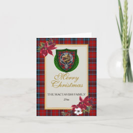 Tarjeta Tartan y Cresta del Clan Escocés MacTavish