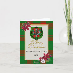 Tarjeta Tartan y Cresta del Clan Escocés Middleton