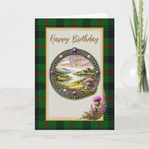 Tarjeta Tartan y Cresta del Clan Escocés Moncrieffe