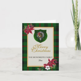 Tarjeta Tartan y Cresta del Clan Escocés Moncrieffe