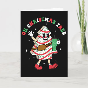 Tarjeta Tartas de árbol de Navidad divertidas Debbie Becky