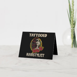 Tarjeta Tattoo Gift I Skull Women Hairdresser