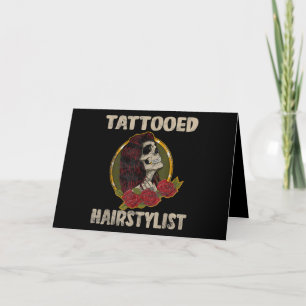 Tarjeta Tattoo Gift I Skull Women Hairdresser