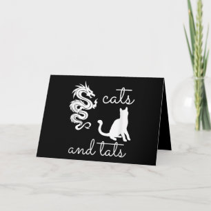 Tarjeta Tattoo Lover Regalos Gatos Y Tats Dragon Kitten