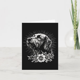 Tarjeta Tattoo Style Lover Briard Retro Dog _1