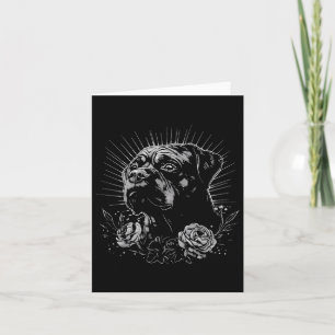 Tarjeta Tattoo Style Lover Rottweiler Retro Dog