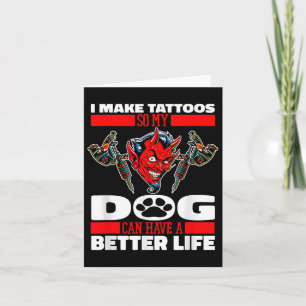 Tarjeta Tatuador de tatuajes de perro tatuista - Artista d