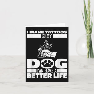 Tarjeta Tatuador de tatuajes de perro tatuista - artista d