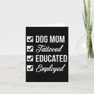 Tarjeta Tatuaje De Día de la Madre Para Perro Educado Y Em