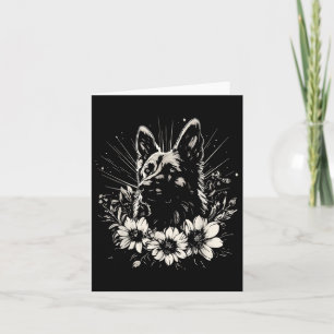 Tarjeta Tatuaje de estilo retro para el perro pastor alemá