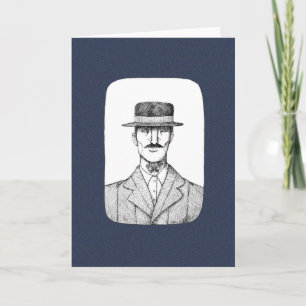 Tarjeta Tatuaje de garganta de hombre espeluznante con art