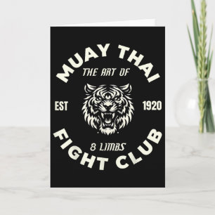 Tarjeta Tatuaje de lucha de Muay Thai Mma Tigre Arte de 8 