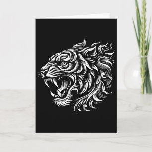 Tarjeta Tatuaje de lucha de Muay Thai Mma Tigre Arte de 8