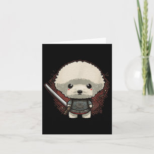 Tarjeta Tatuaje de perro samurai japonés, Kawaii Ninja vin