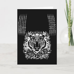 Tarjeta Tatuaje de tigre de Muay Thai Kickboxing Cultural 