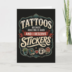 Tarjeta Tatuaje Divertido Tatuajes Porque Ser Adulto Es Di