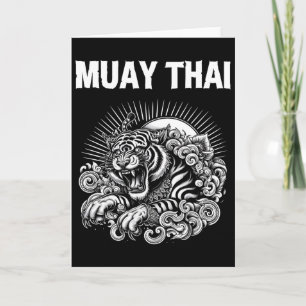 Tarjeta Tatuaje idioma tailandés Muay Thai Rugido de tigre
